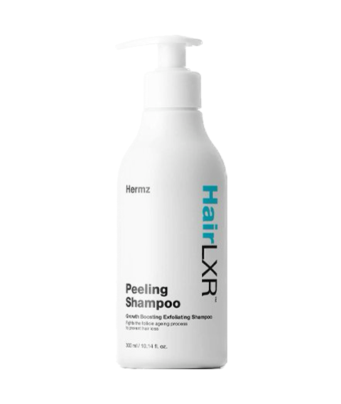 Hermz-HairLXR Peeling Shampoo Szampon Peelingujący 300ml KROK 1